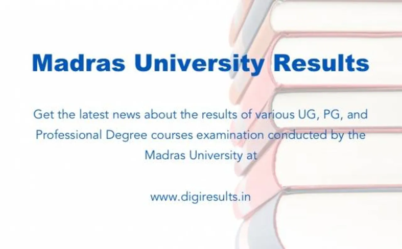 Madras University declares Regular, Professional UG PG Degree Results for April 2017, know how to check