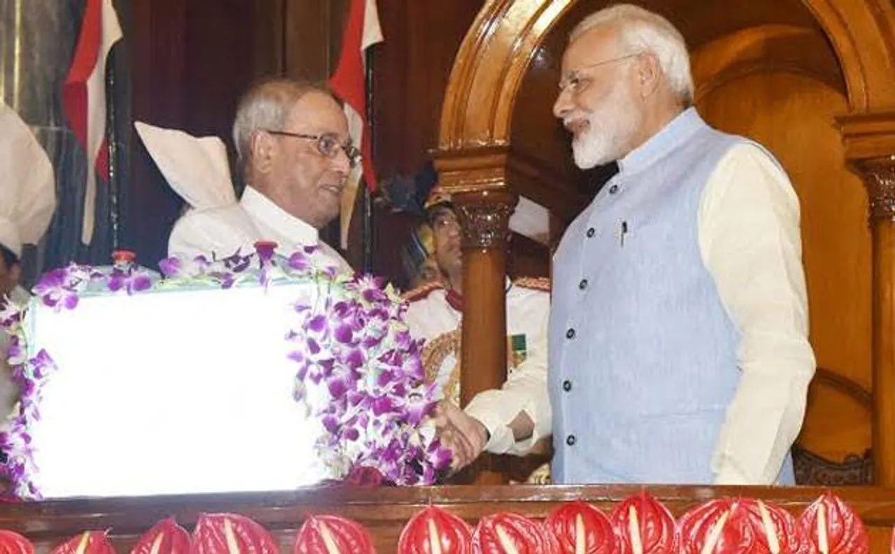 GST: President Mukherjee, PM Modi press button at stroke of midnight to mark launch in star-studded event in Parliament