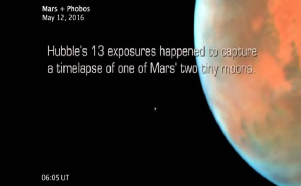 Martian moon Phobos orbits Mars, NASA Hubble beautifully captures time-lapse of red planet