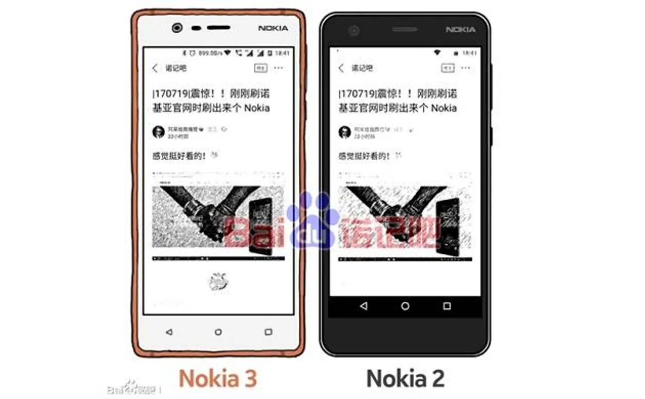 Nokia 2 sketch leaks online, resembles Nokia 3-like design