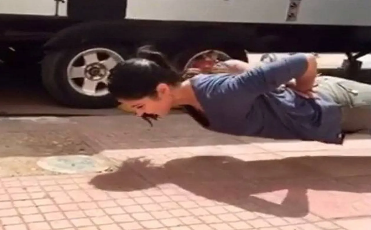 Watch: Katrina Kaif performing push-up with no arms
