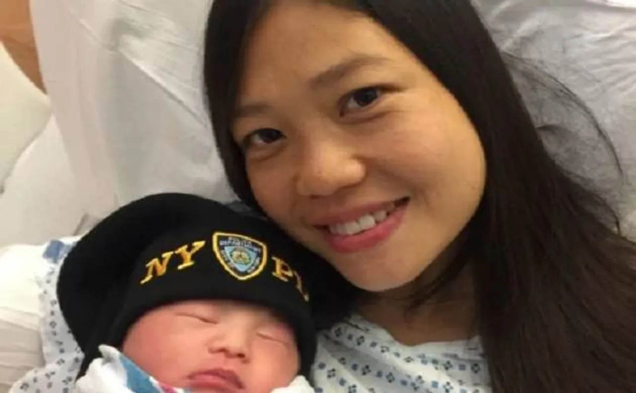 NYPD officer's wife gives birth to baby girl, two years after he was shot dead
