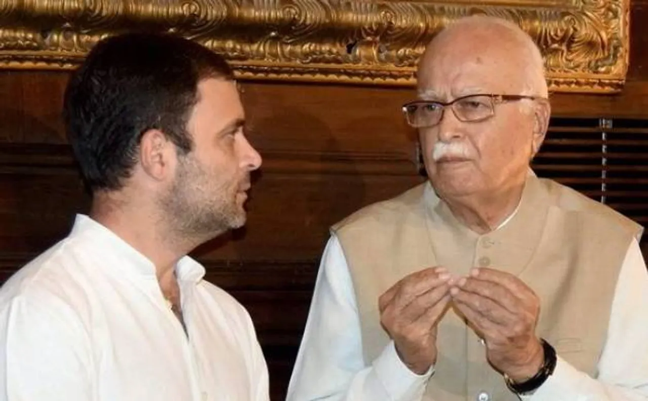 Rahul Gandhi, LK Advani talk in Lok Sabha as BJP, Congress row over issues