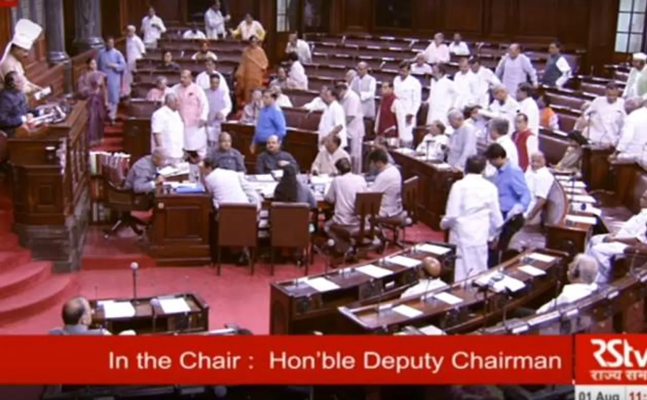 Monsoon Session: Opposition stalls Rajya Sabha proceedings protesting LPG price hike