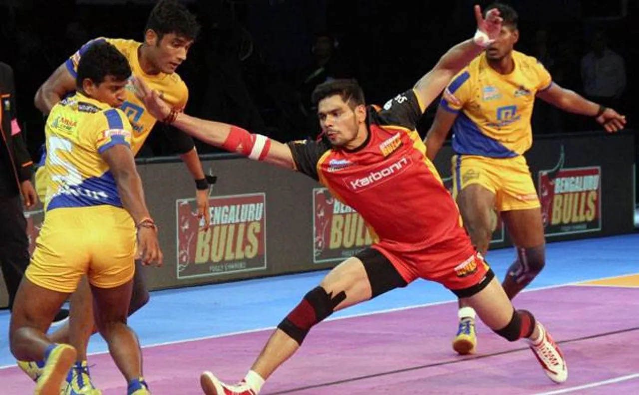 Pro Kabaddi 2017: Bengaluru Bulls defeat Tamil Thalaivas 32-31 in thrilling match