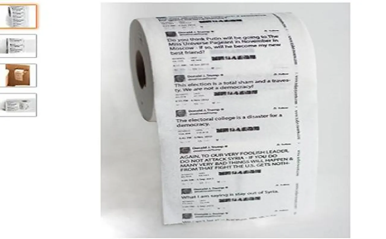 Amazon stops selling of toilet paper printed with Donald Trump tweets