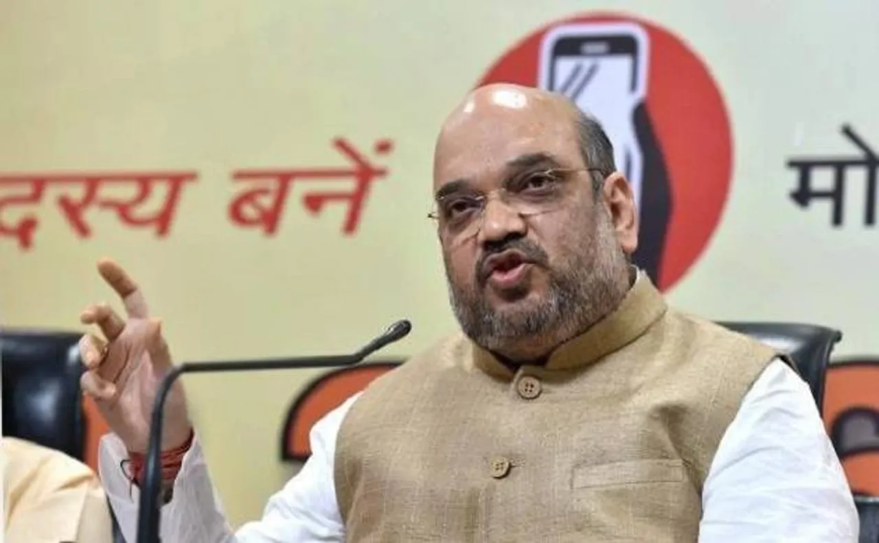 Ahead of Rajya Sabha polls, Amit Shah holds meeting with party leaders in Gujarat