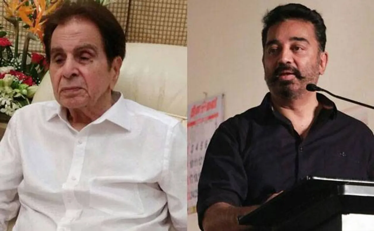 Kamal Haasan welcomes legendary actor Dilip Kumar back home
