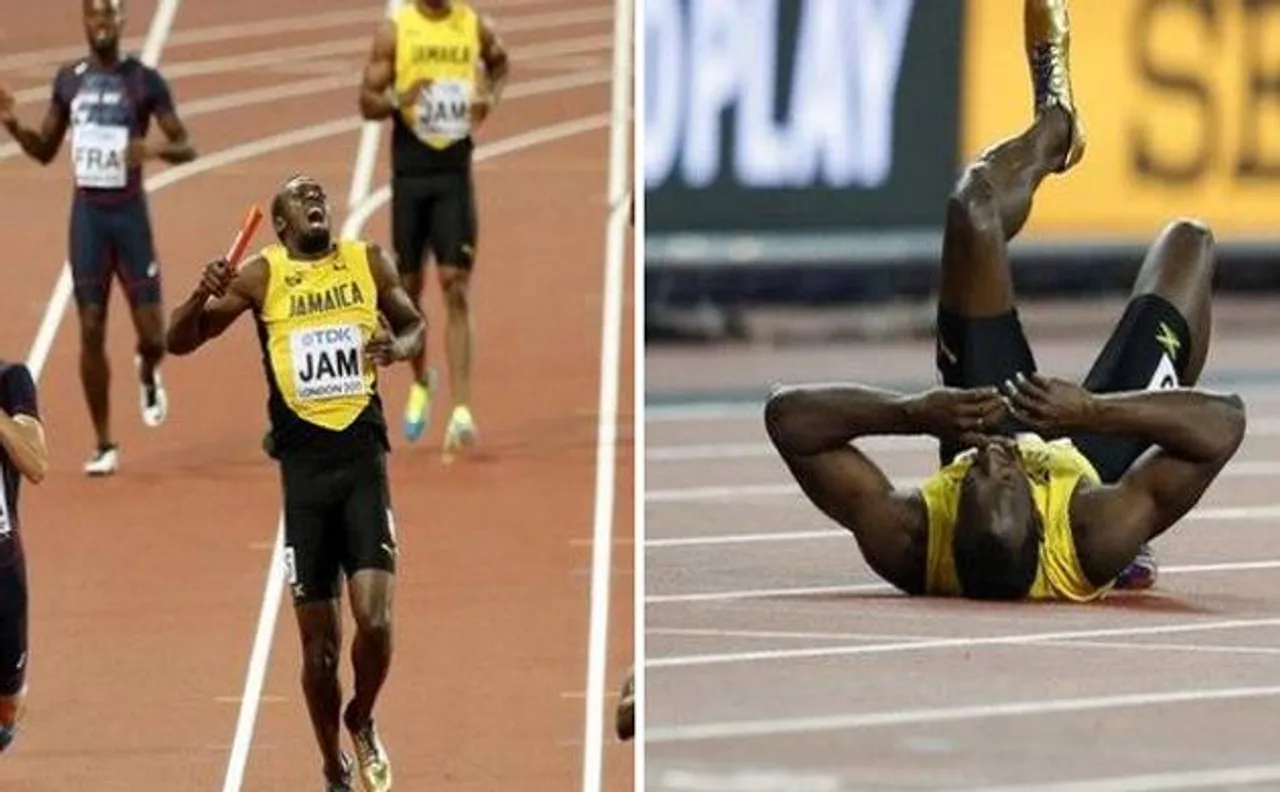 World Championships: Usain Bolt stumbles on his last hurdle, breaks down in tears