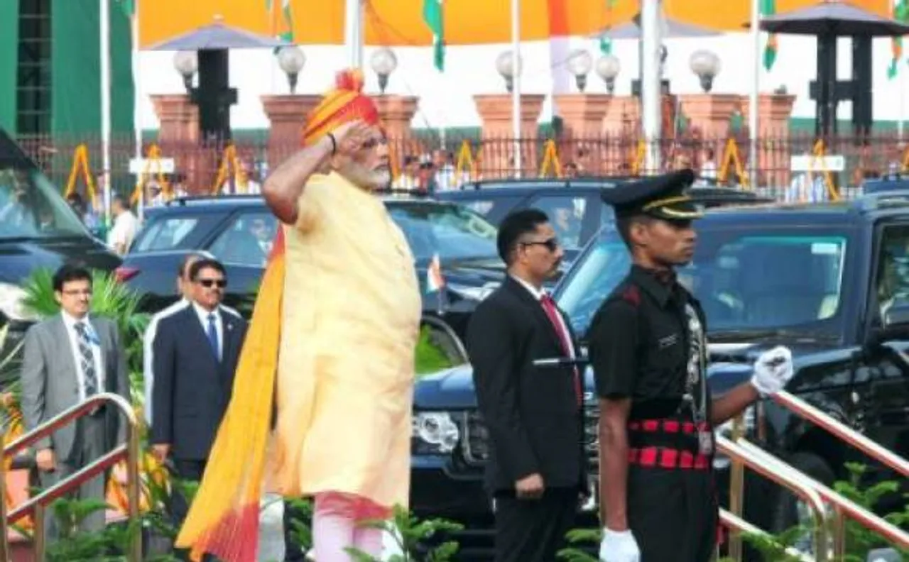 PM Modi speaks for 56 minutes, his shortest Independence Day speech in four years