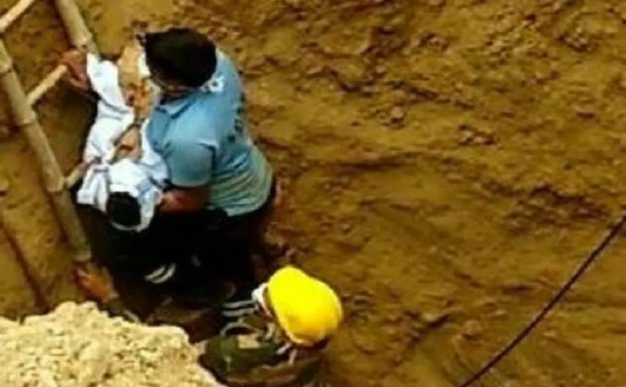 2-year-old boy who trapped in borewell in Guntur rescued by NDRF team