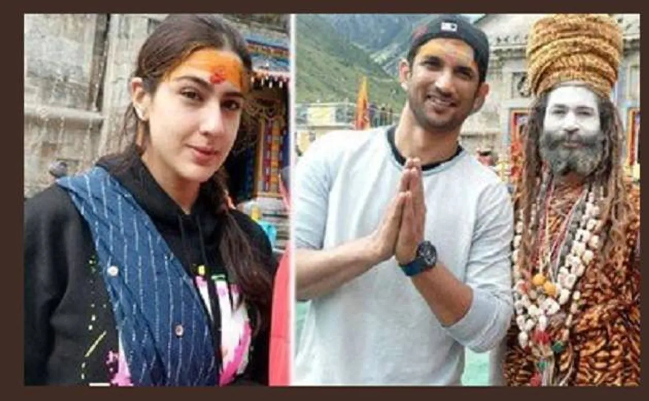 Sara Ali Khan, Sushant Singh Rajput visit Kedarnath temple, seek blessing for their next