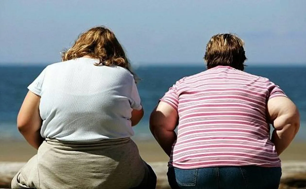 O Men, if you have obese wives then you are in a soup, O women you are safe so says this study