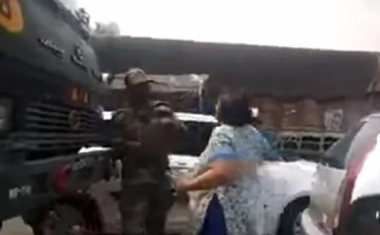 Watch Video: Woman abuses, slaps army personnel in south Delhi