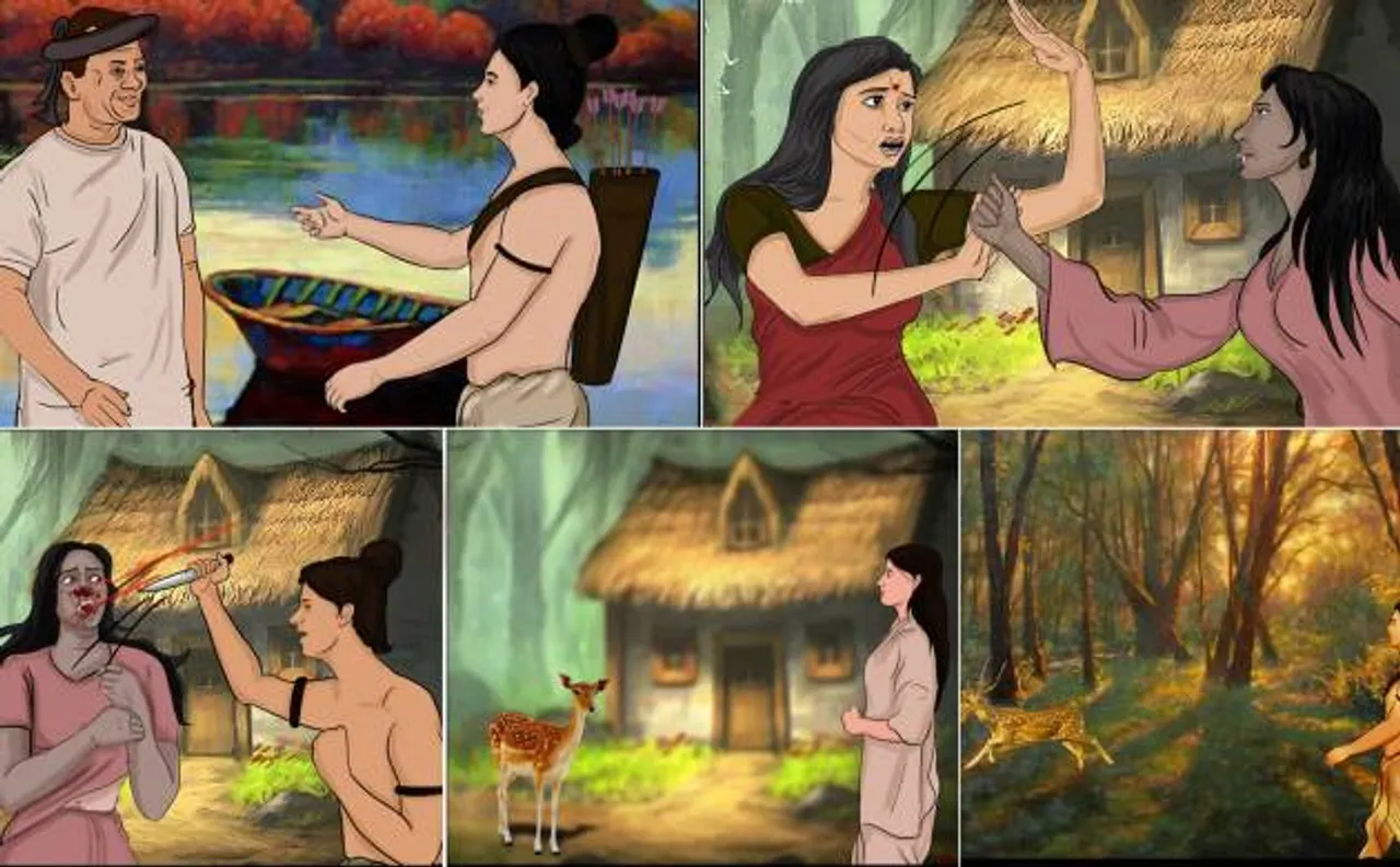 Digital Ramayan, Aranya Kand Part I: Lakshmana cuts off Shurpanakha's nose