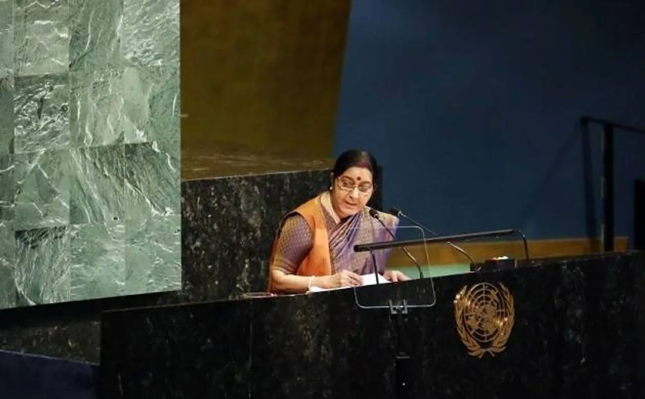 EAM Sushma Swaraj hits Pakistan left, right and centre at UNGA, top quotes