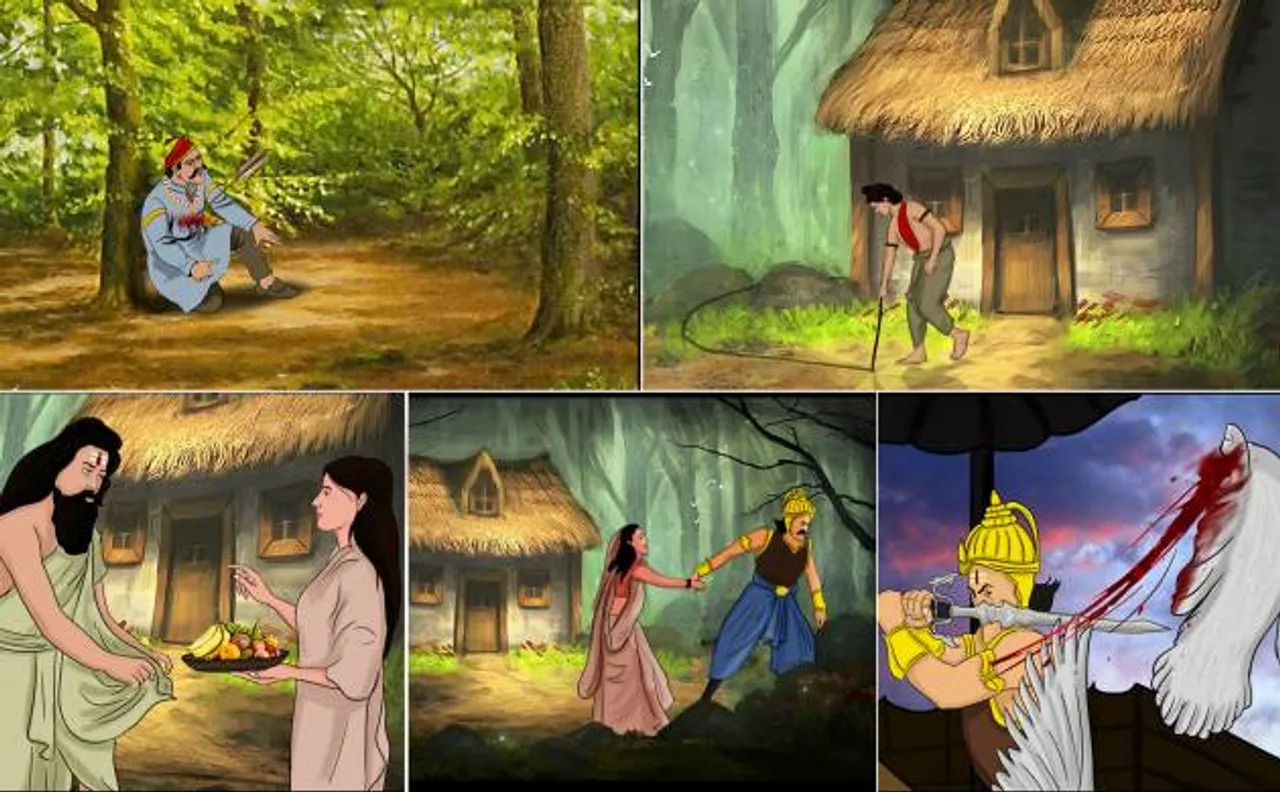 Digital Ramayana, Aryana Kand, Part 2: Ravana kidnaps Sita 