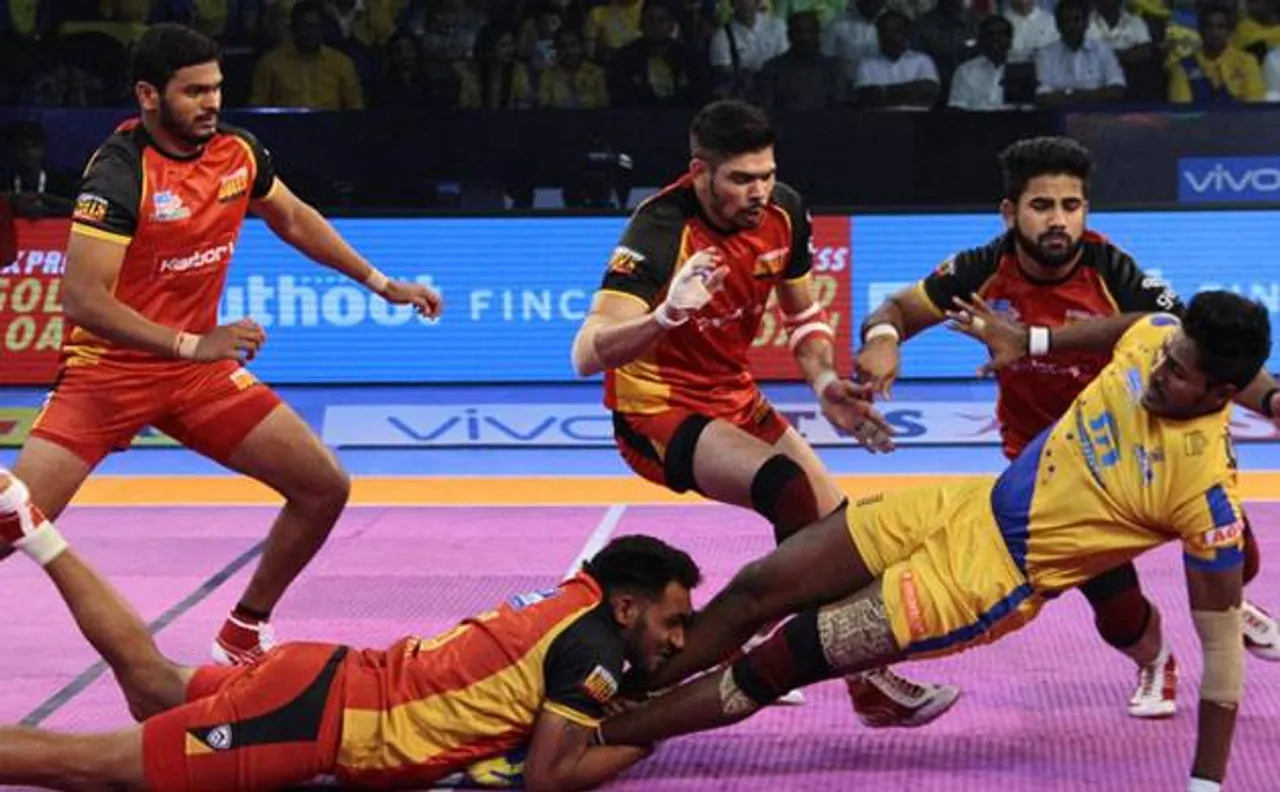Pro-Kabaddi League 2017: Bengaluru Bulls defeat Tamil Thalaivas 45-35