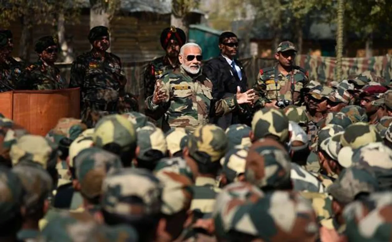 PM Modi, Army Chief celebrate Diwali with troops in J-K's Gurez sector along the LoC 