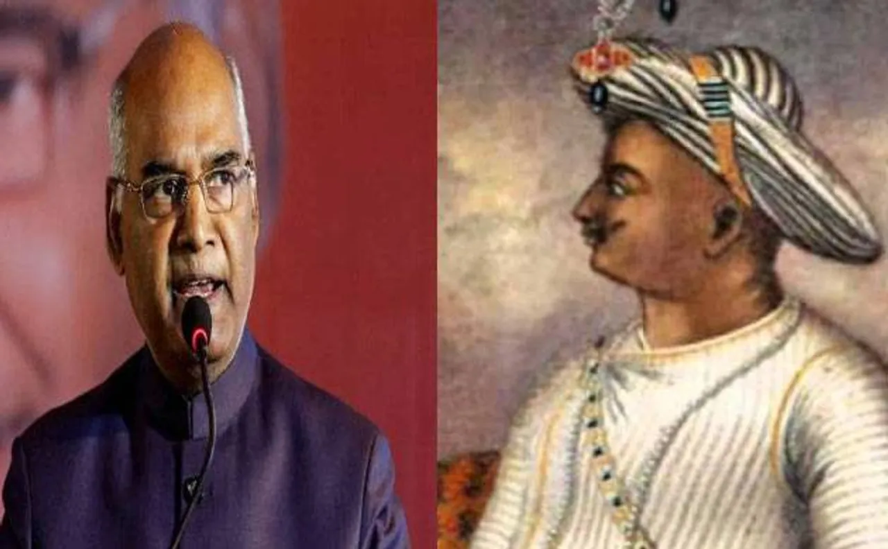 President Kovind speaks good about Tipu Sultan; BJP, Congress engage in war of words