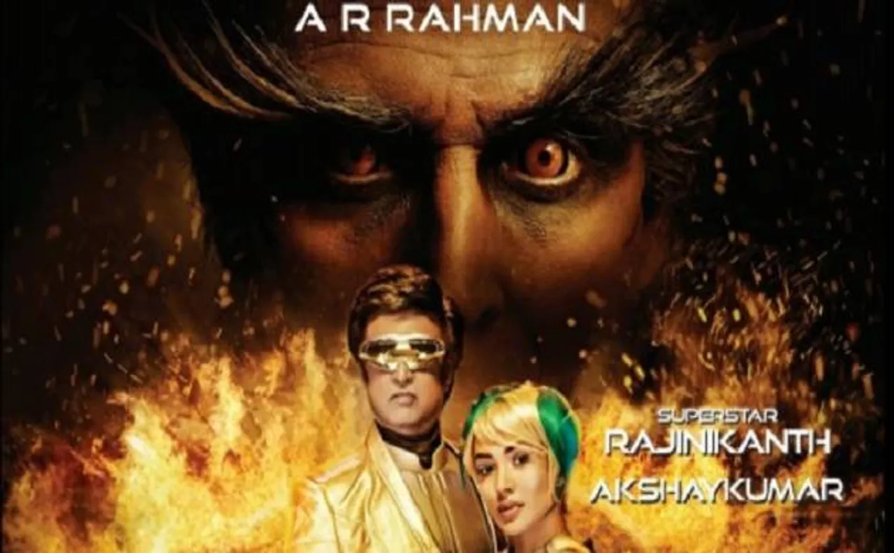 2.0 Poster: Rajinikanth, Amy Jackson blazing fire, Akshay Kumar gives scary look