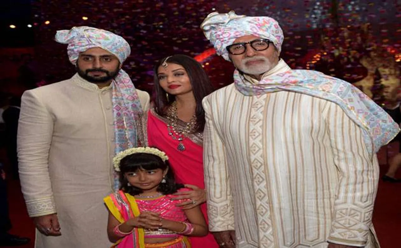 Must see: Amitabh Bachchan, Abhishek, Aishwarya & Aaradhya look ravishing in their latest pics from a wedding function