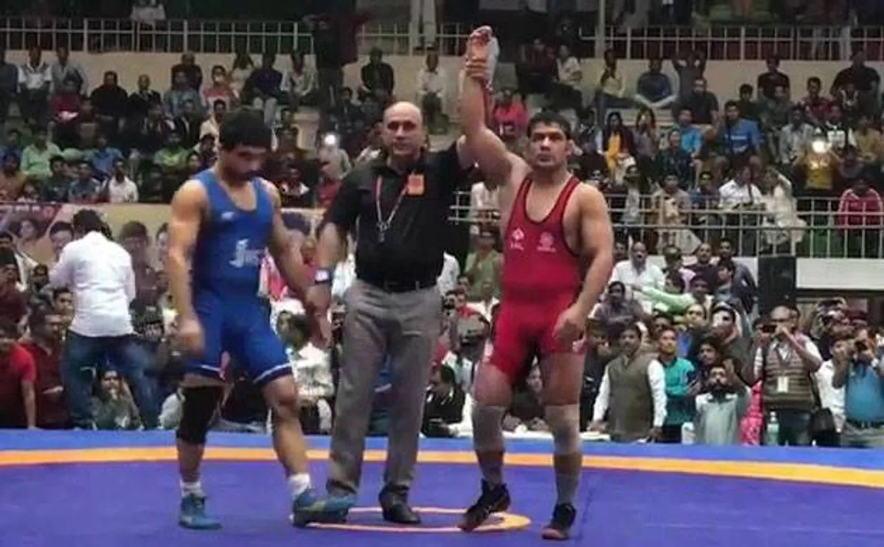 Sushil Kumar wins Gold in National Wrestling Championships after opponents 'no show'; Sakshi Malik, Geeta Phogat too bag Gold