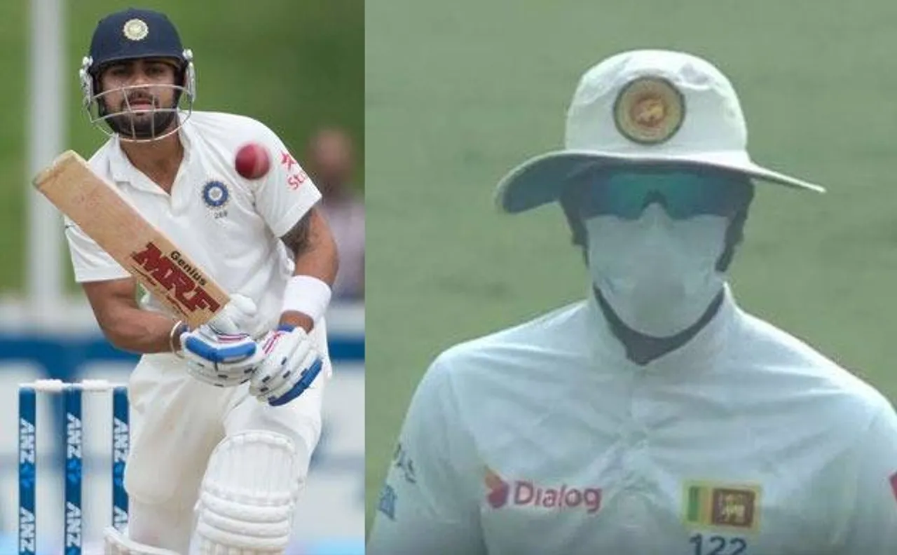 Indian team takes a dig at Sri Lankan players, says Virat Kohli did not require pollution mask to bat for nearly two days