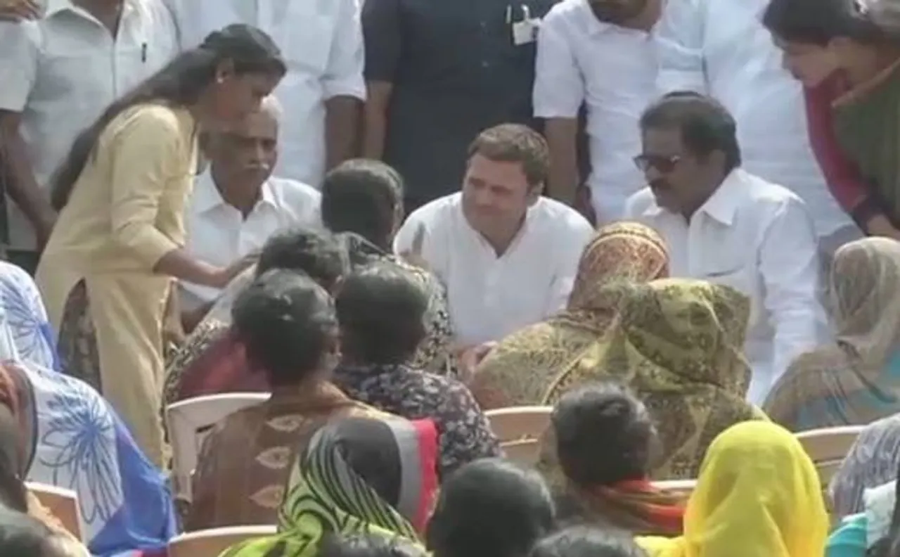 Rahul Gandhi visits Cyclone-hit areas in Kerala, meets families of affected fishermen