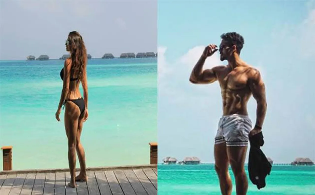 Disha Patani and Tiger Shroff show off their hot bodies under the sun