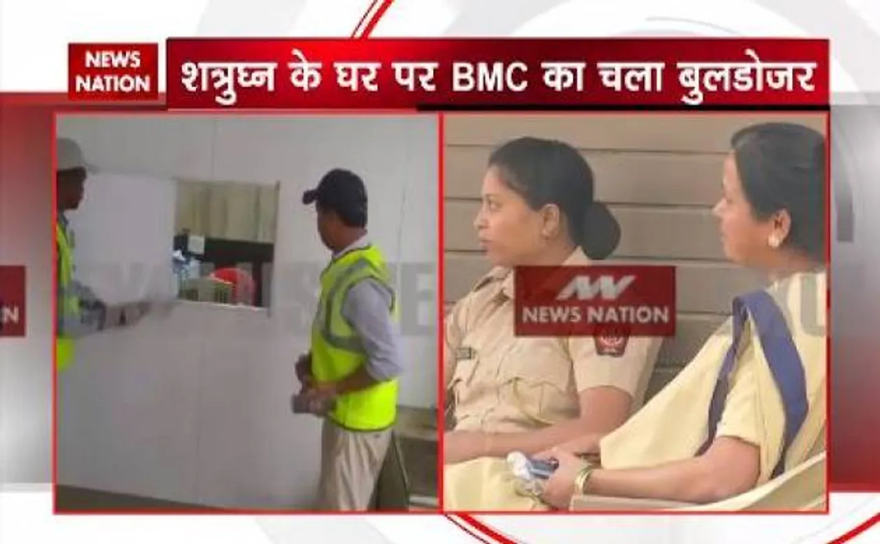 BMC razes illegal extensions in Shatrughan Sinha's residence