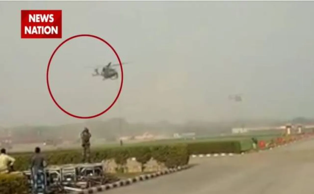 Watch Exclusive Video | Three jawans falls from chopper during practice drill ahead of Army Day