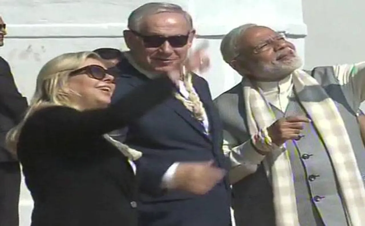 WATCH | PM Modi, PM Netanyahu and Lady Sara fly kite at Sabarmati Ashram