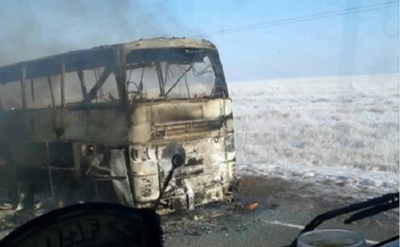 Kazakhstan bus fire kills 52, five manage to escape: Kazakh Emergency Ministry