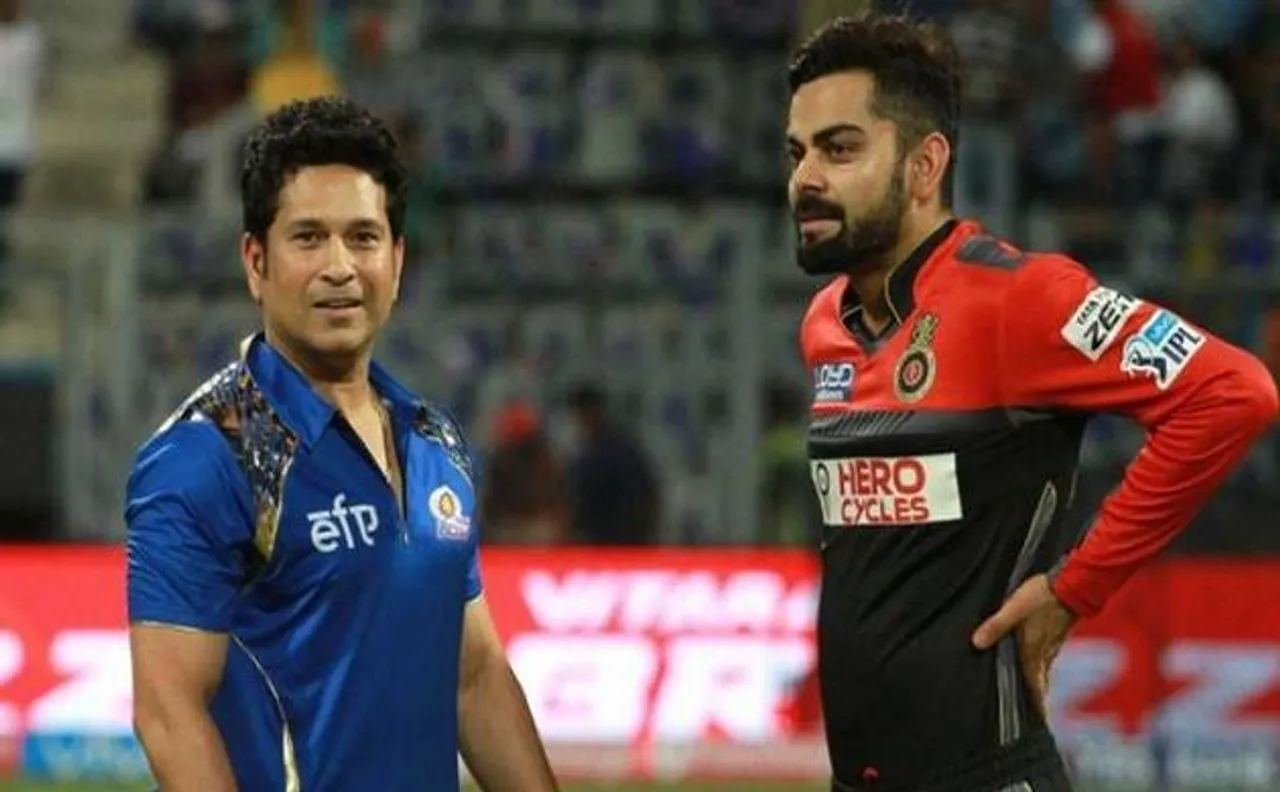 Sachin Tendulkar congratulates Virat Kohli after sweeping ICC top awards