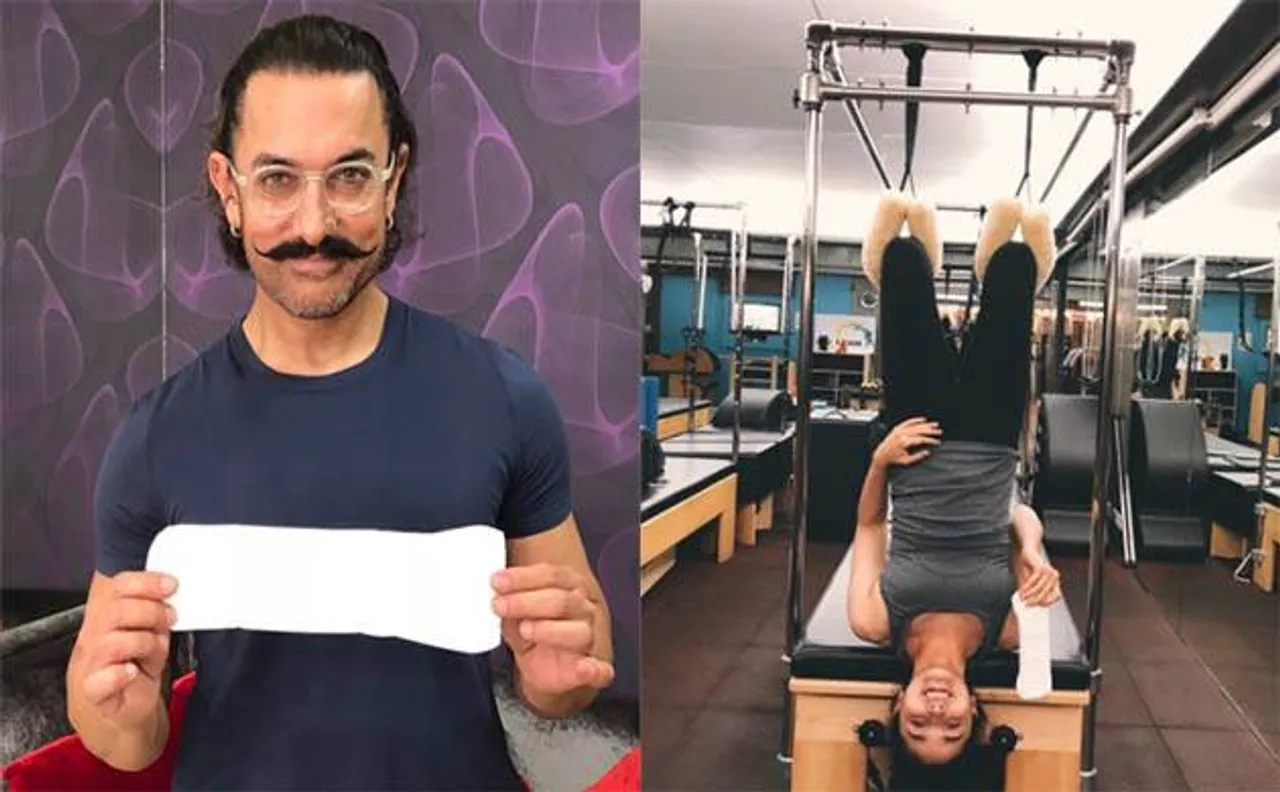 Aamir Khan, Alia Bhatt take the PadMan challenge, pose with sanitary pad 