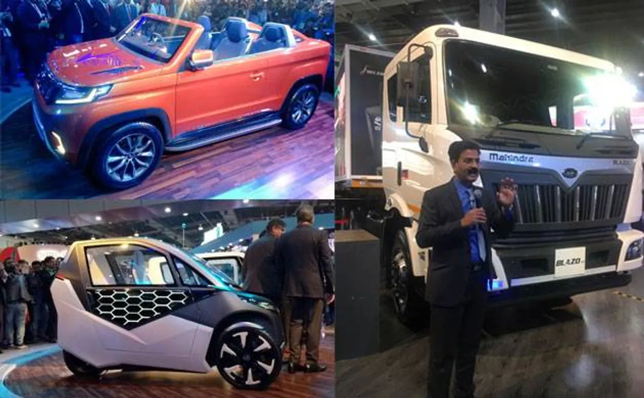 Auto Expo 2018: Mahindraâ€™s â€˜future of mobilityâ€™ displayed! Unveils six new electric conceptual vehicles!