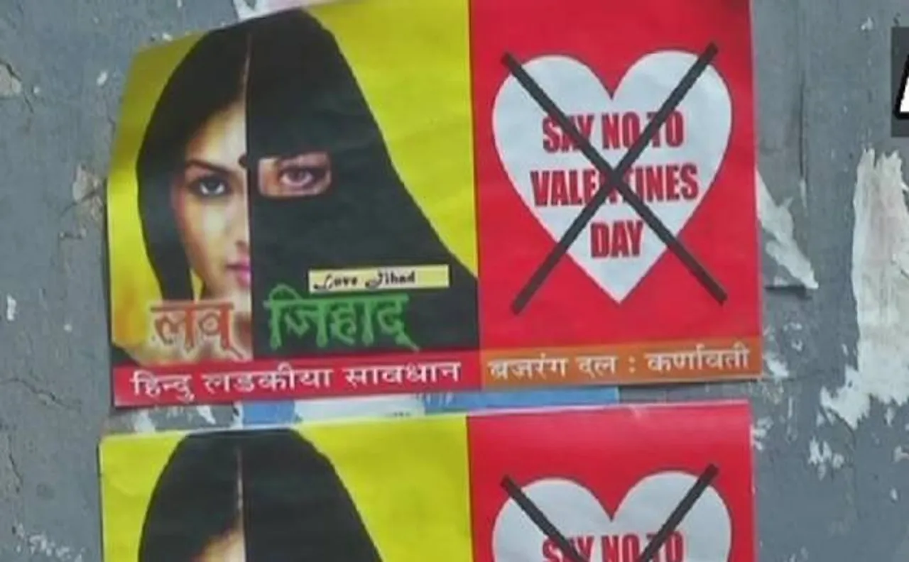 Ahmedabad: Bajrang Dal puts anti love-jihad posters, warns Hindu girls from celebrating Valentineâ€™s Day