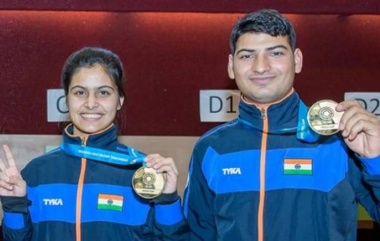 ISSF World Cup: Bhaker-Mitharval pair clinch gold; Deepak-Mehuli Gosh clinch bronze in mixed events, Indiaâ€™s medal tally reaches seven