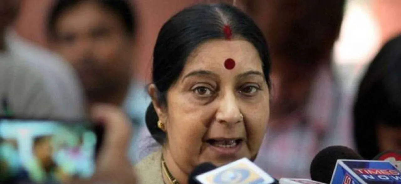 EAM Sushma Swaraj re-tweets Congressâ€™ poll assessing her â€˜failureâ€™ as Foreign Minister