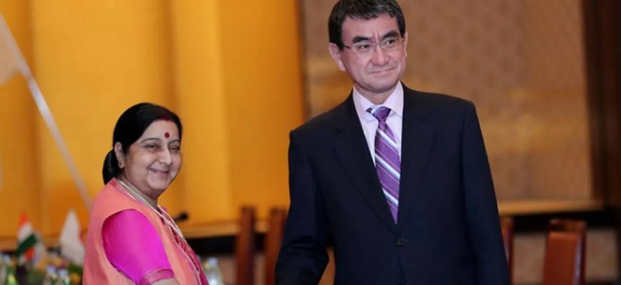 Sushma Swaraj holds bilateral talks with Japanese counterpart Taro Kono; Call for free, stable Indo-Pacific