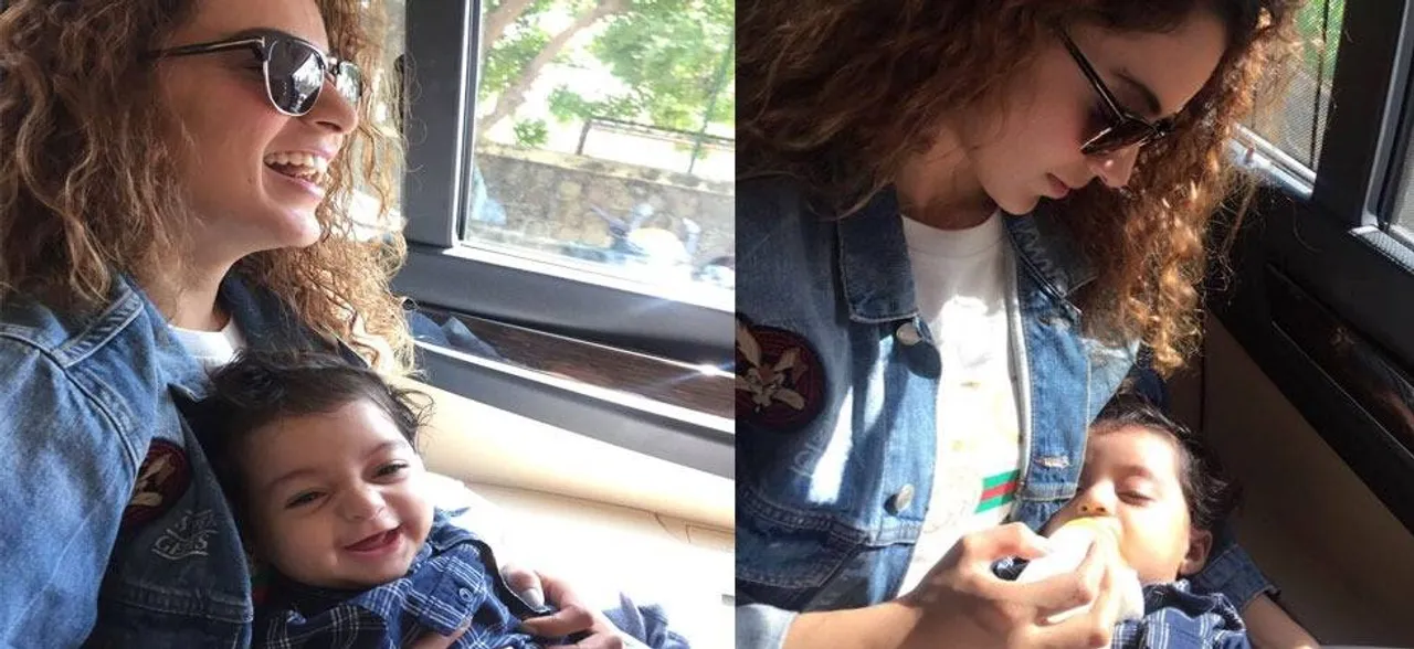 AWW-DORABLE! Kangana Ranautâ€™s new picture with nephew is too CUTE to miss 
