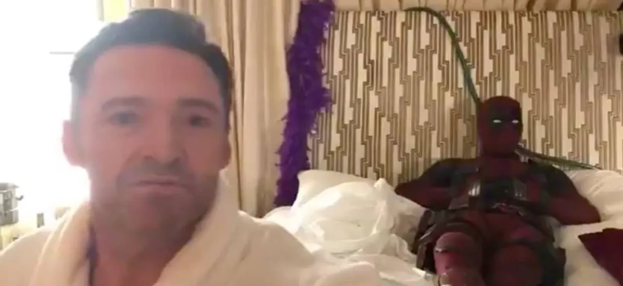 Ryan Reynolds as Deadpool crashes Hugh Jackman's birthday message video