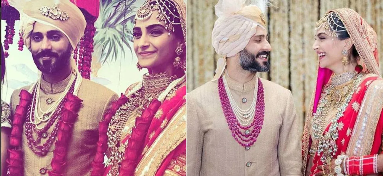See pics: Sonam Kapoor poses as Mrs Anand Ahuja for the first time post wedding 