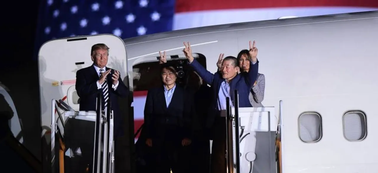 Ahead of Trump-Kim summit, North Korea frees three American prisoners