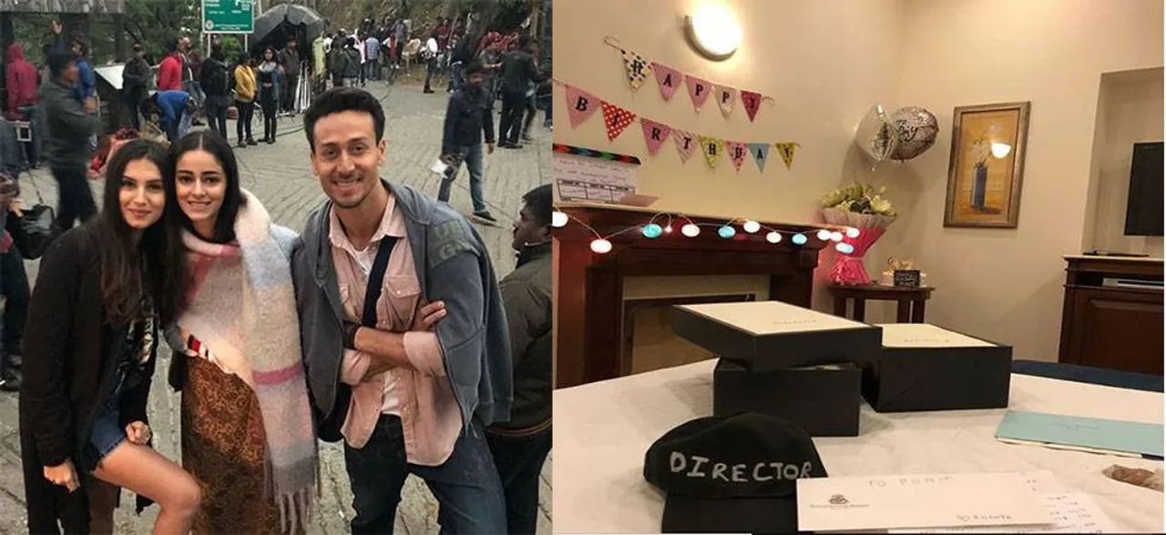 Tiger Shroff, Ananya Panday, Tara Sutaria SURPRISE SOTY 2 director Punit Malhotra on his birthday (see pics) 