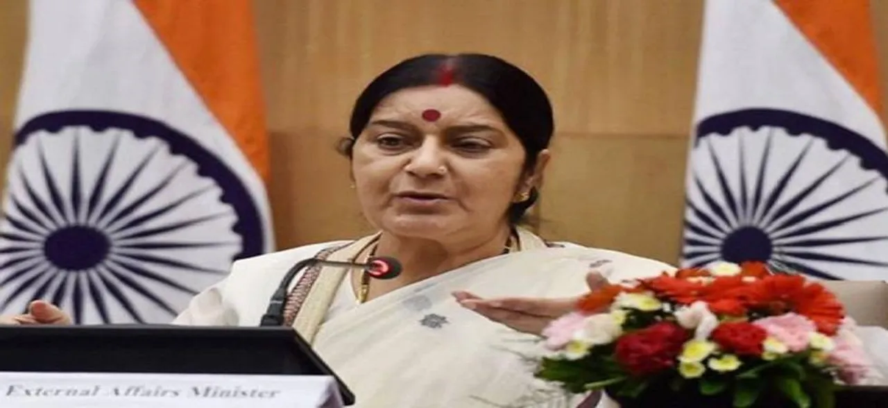 Pakistan always distorts history and doesn't believe in law, says Sushma Swaraj