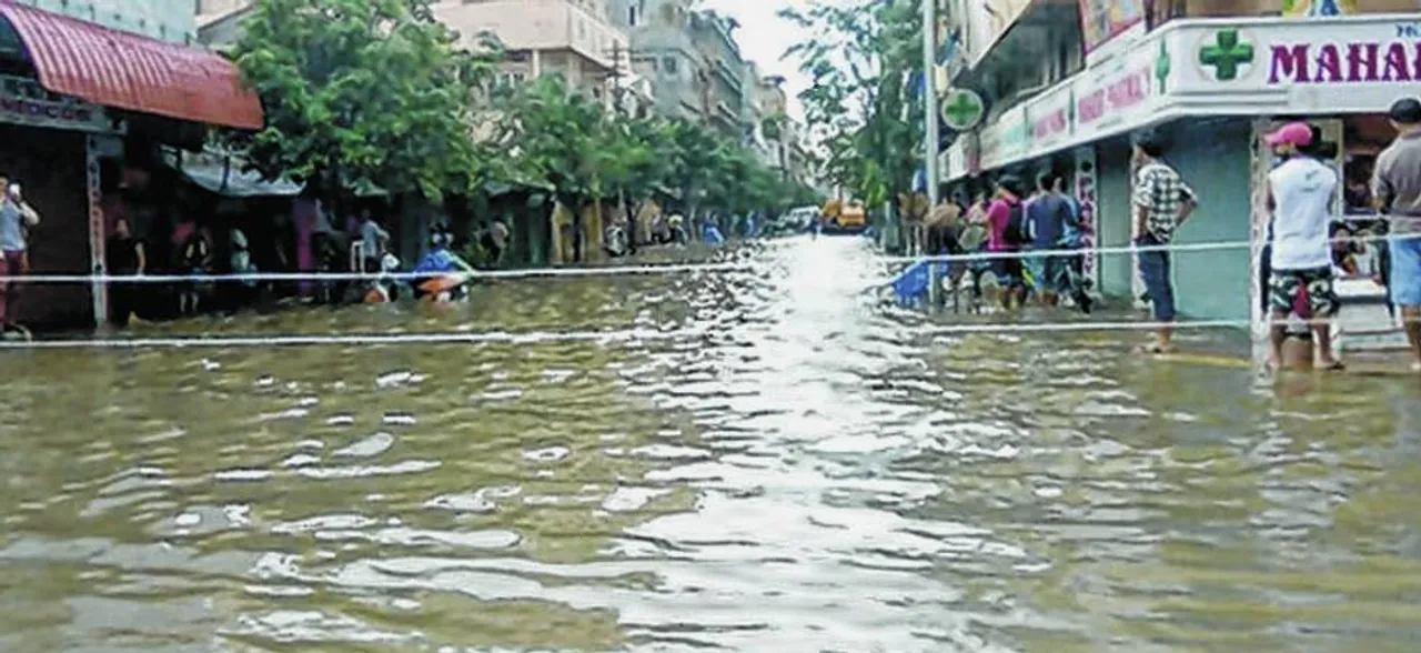 Roads turn into rivers as heavy rains trigger flash floods in Imphal Valley