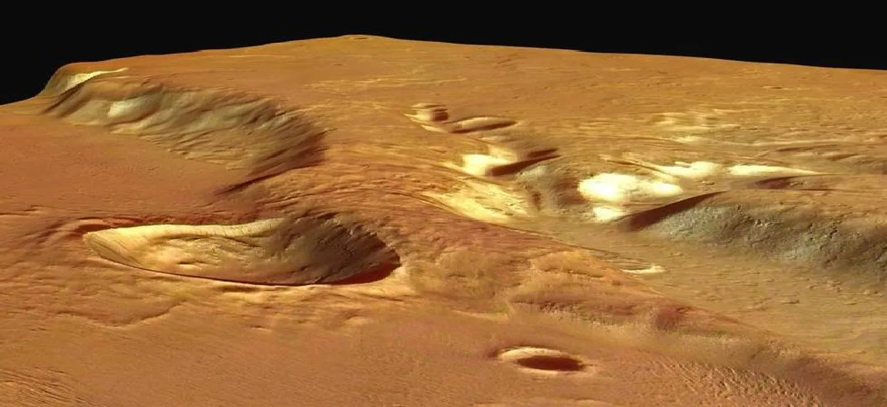 Explosive volcanoes spawned mysterious Mars rock formations