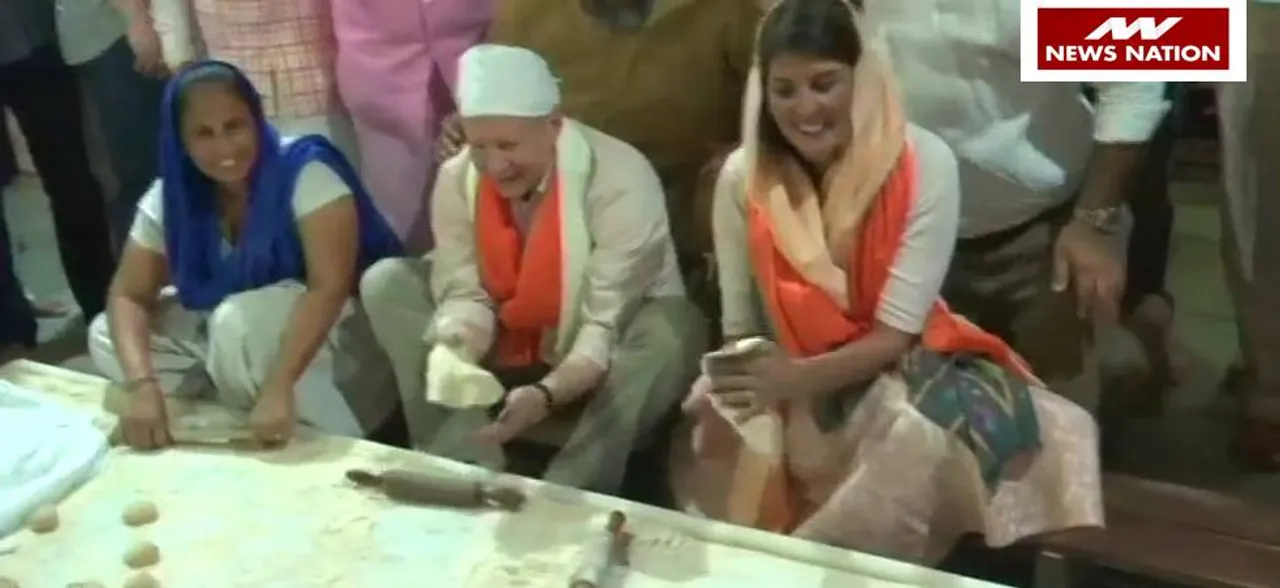 Watch: When Nikki Haley turned Namrata Randhawa at Gurudwara Sis Ganj Sahib
